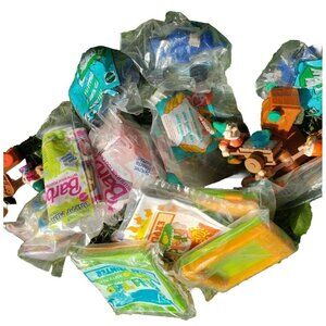 Lot of 17 VINTAGE McDONALDS HAPPY MEAL TOYS by DISNEY Barbie, Adventure, ETC